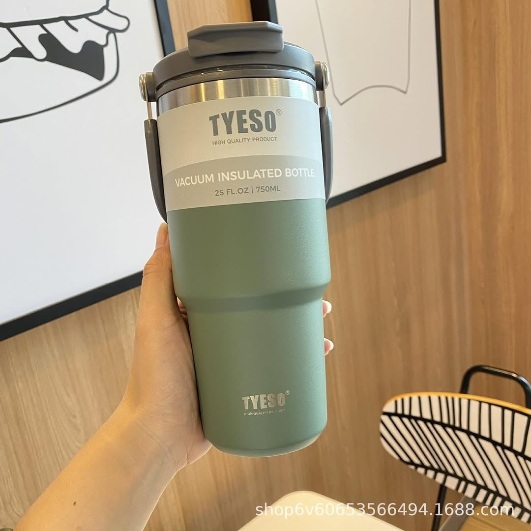 Vaso Térmico Tyeso 600 ML de Acero Inoxidable 2 En 1 - Stainless