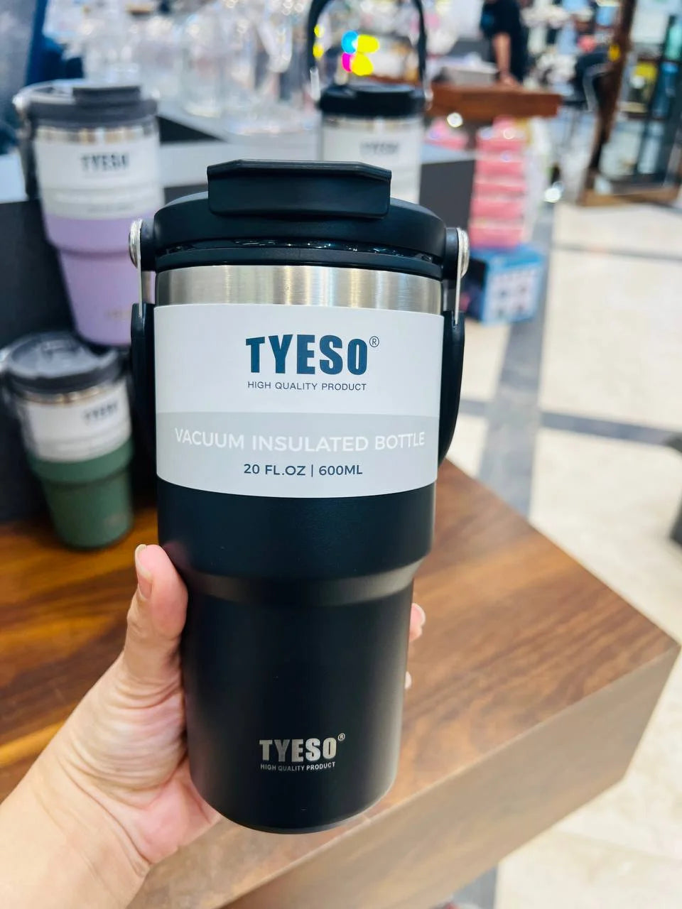 Vaso Térmico Tyeso 600 ML de Acero Inoxidable 2 En 1 - Stainless