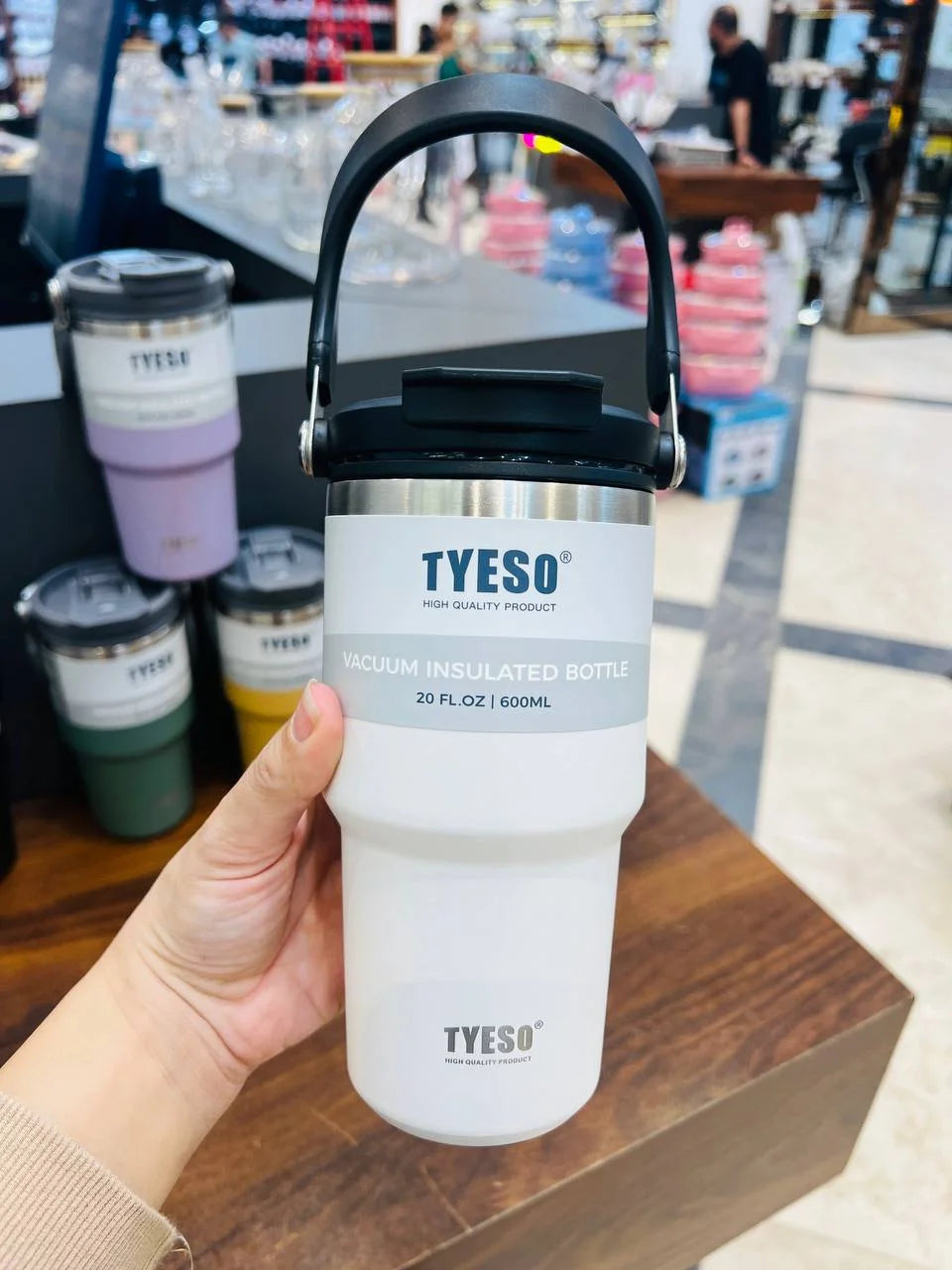 Vaso Térmico Tyeso 600 ML de Acero Inoxidable 2 En 1 - Stainless