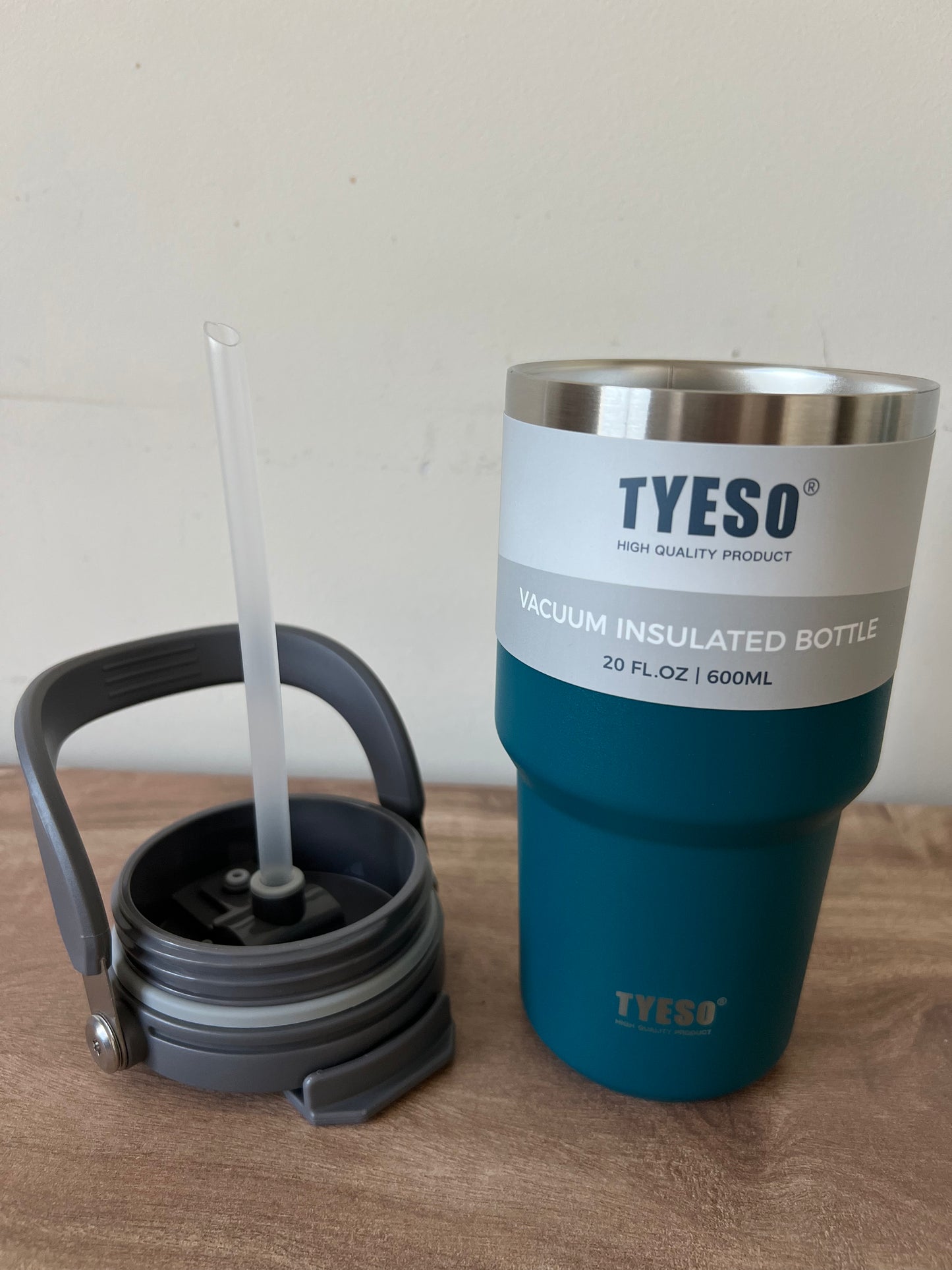 Vaso Térmico Tyeso 600 ML de Acero Inoxidable 2 En 1 - Stainless