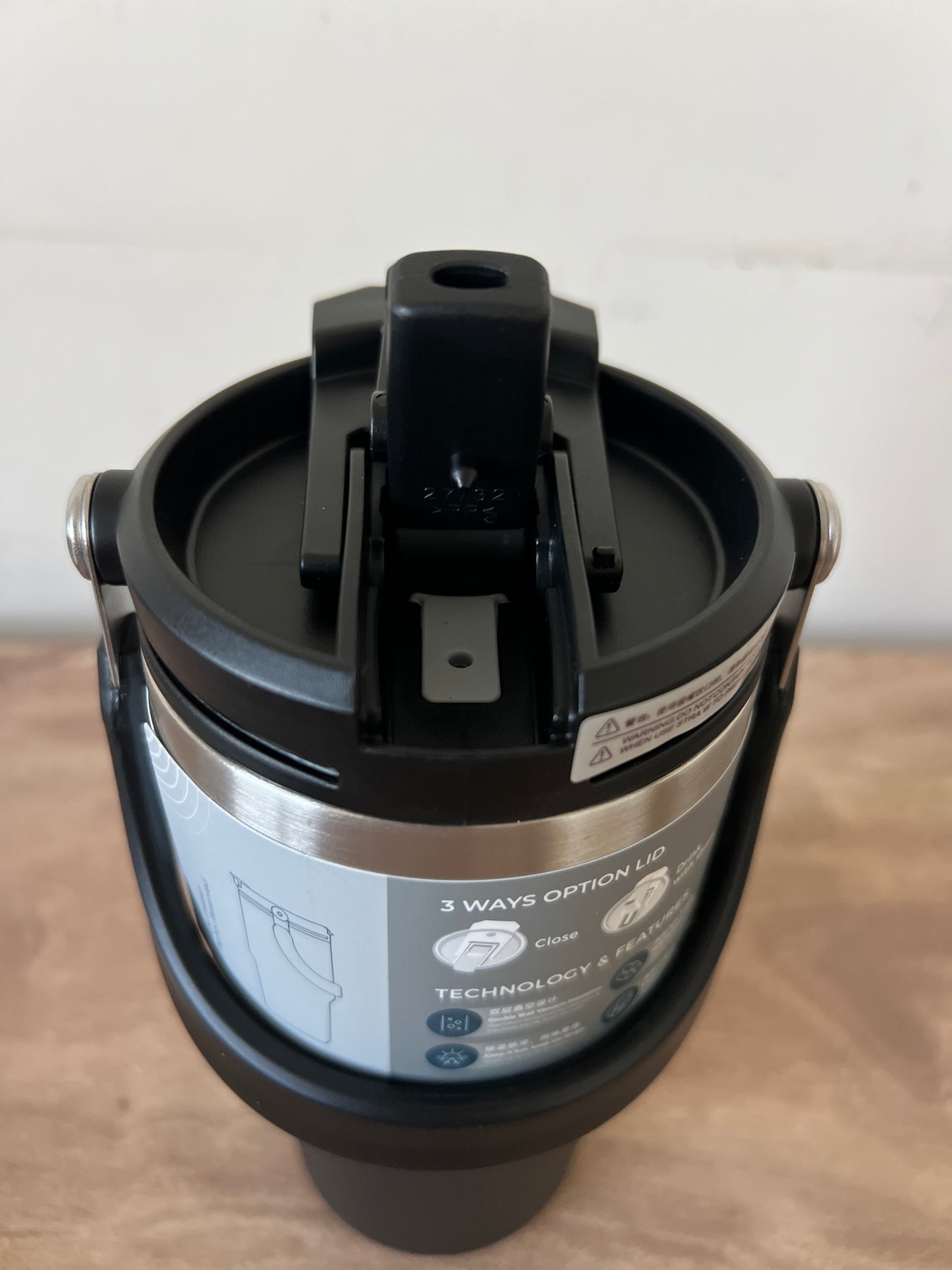 Vaso Térmico Tyeso 600 ML de Acero Inoxidable 2 En 1 - Stainless