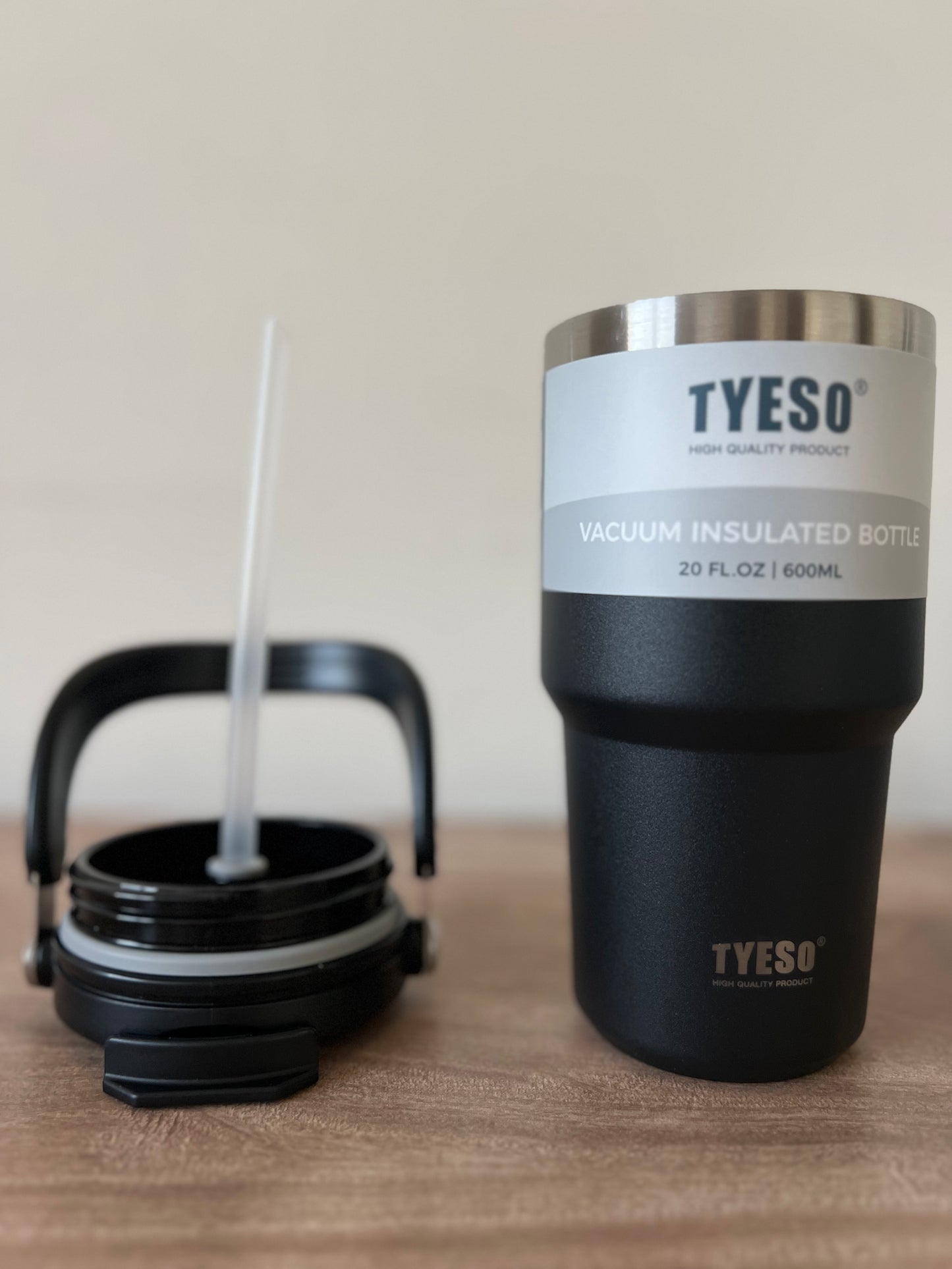 Vaso Térmico Tyeso 600 ML de Acero Inoxidable 2 En 1 - Stainless